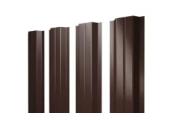 Штакетник П-образный A с прямым резом 0,45 PE RAL 8017 шоколад – Купить оптом и в розницу