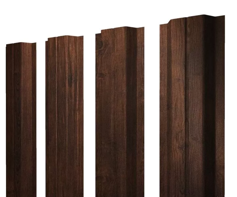Штакетник П-образный A с прямым резом 0,45 Print-Double Premium Cherry Wood Dark F купить в краснодаре