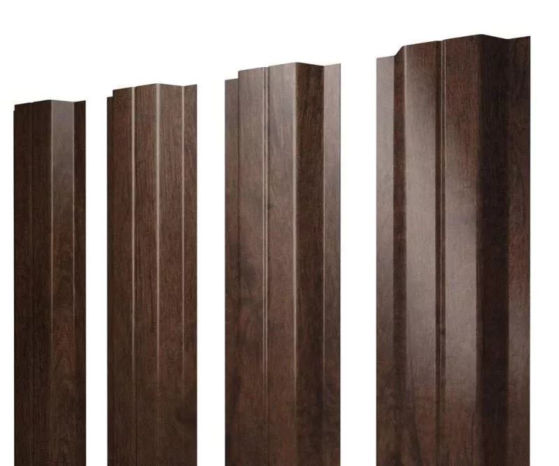 Штакетник П-образный A с прямым резом 0,45 Print Premium Antique Wood TwinColor купить в краснодаре