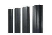 Штакетник П-образный A с прямым резом 0,5 GreenCoat Pural BT, matt RR2H3 (RAL 7016 антрацитово-серый) – Купить оптом и в розницу