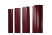Штакетник П-образный A с прямым резом 0,5 Satin Matt RAL 3005 красное вино – Купить оптом и в розницу