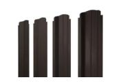 Штакетник П-образный B фигурный 0,4 PE-Matt-Double RR 32 темно-коричневый – Купить оптом и в розницу