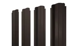 Штакетник П-образный B фигурный 0,4 PE-Matt-Double RR 32 темно-коричневый. Цена: 87 руб. Артикул: 46021