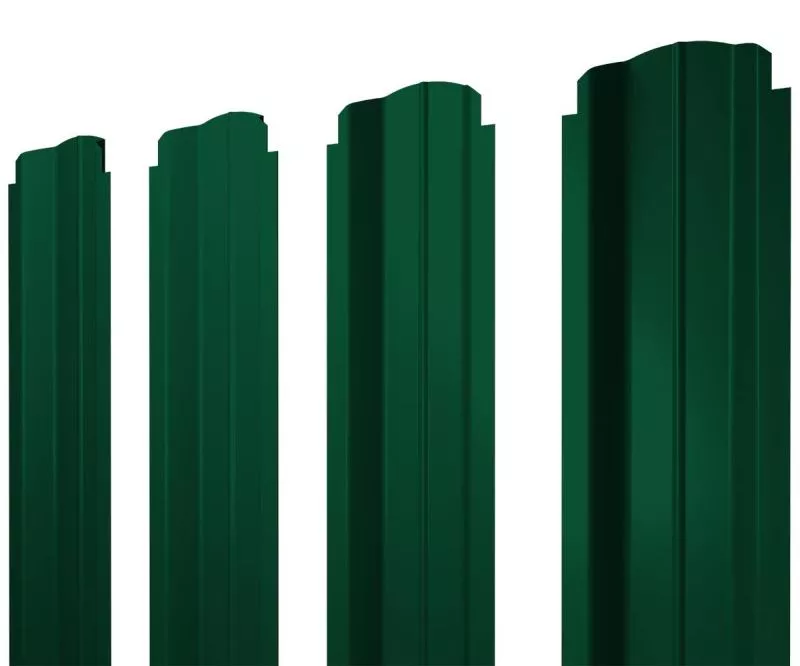 Штакетник П-образный B фигурный 0,4 PE RAL 6005 зеленый мох купить в краснодаре