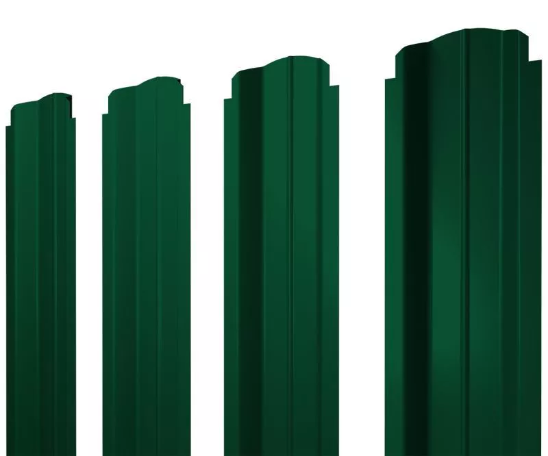 Штакетник П-образный B фигурный 0,45 Drap RAL 6005 зеленый мох купить в краснодаре