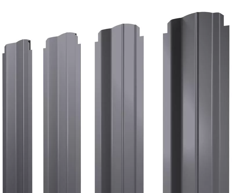 Штакетник П-образный B фигурный 0,45 Drap RAL 7004 сигнальный серый купить в краснодаре