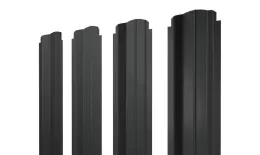 Штакетник П-образный B фигурный 0,45 Drap TX RAL 7016 антрацитово-серый. Цена: 120 руб. Артикул: 46030
