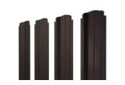 Штакетник П-образный B фигурный 0,45 PE-Double RR 32 темно-коричневый – Купить оптом и в розницу