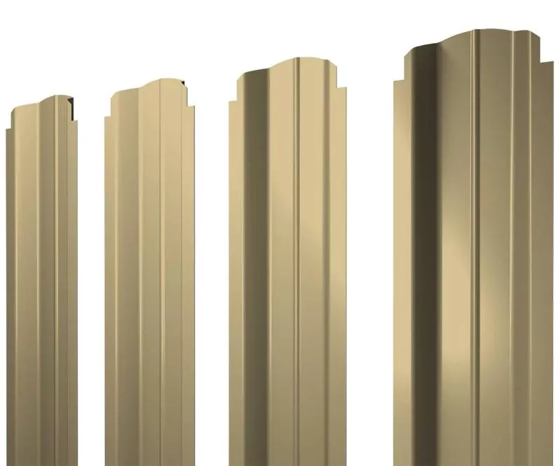 Штакетник П-образный B фигурный 0,45 PE RAL 1014 слоновая кость купить в краснодаре