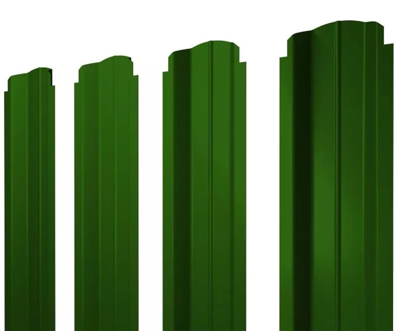 Штакетник П-образный B фигурный 0,45 PE RAL 6002 лиственно-зеленый купить в краснодаре