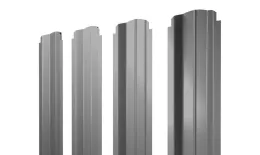 Штакетник П-образный B фигурный 0,45 PE RAL 9006 бело-алюминиевый. Цена: 80 руб. Артикул: 39172