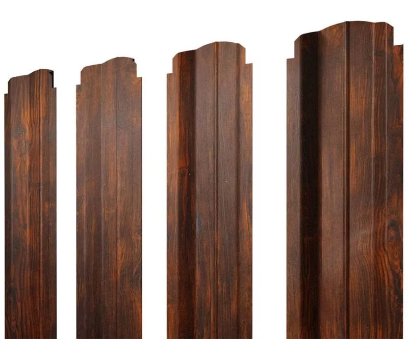 Штакетник П-образный B фигурный 0,45 Print Elite Chestnut Wood купить в краснодаре
