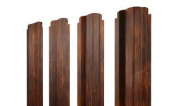 Штакетник П-образный B фигурный 0,45 Print Elite Chestnut Wood. Артикул: 39173