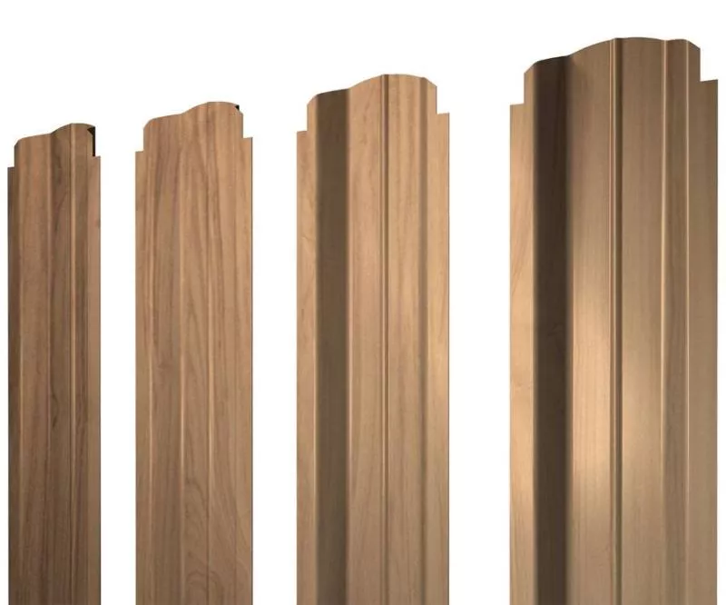 Штакетник П-образный B фигурный 0,45 Print Elite Honey Wood TwinColor купить в краснодаре