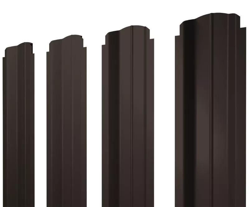 Штакетник П-образный B фигурный 0,5 Drap RR 32 темно-коричневый купить в краснодаре