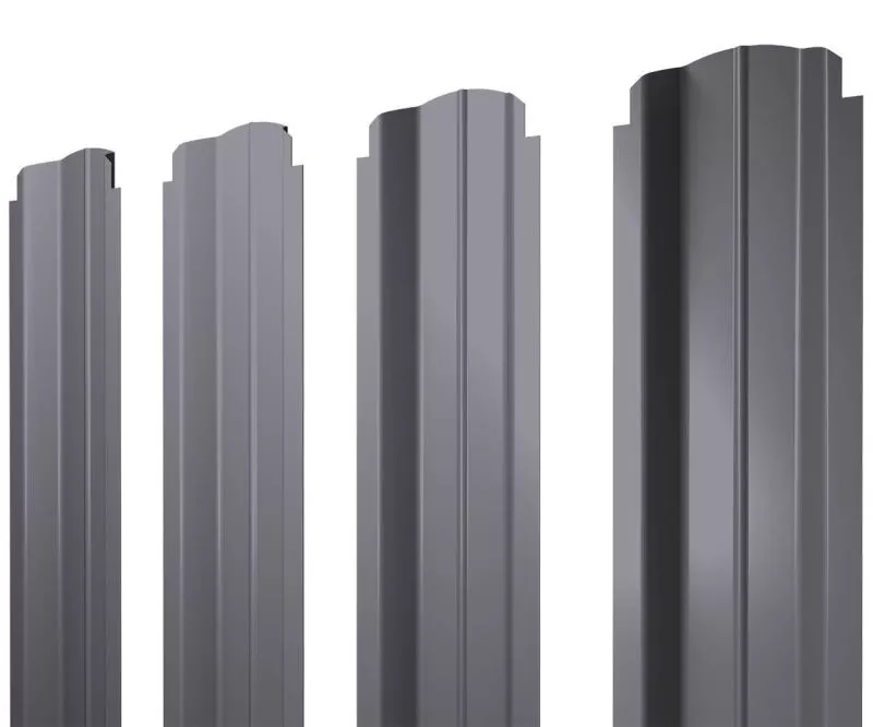 Штакетник П-образный B фигурный 0,5 PE RAL 7004 сигнальный серый купить в краснодаре