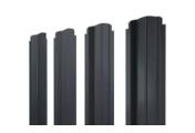 Штакетник П-образный B фигурный 0,5 PurPro Matt 275 RAL 7024 мокрый асфальт – Купить оптом и в розницу