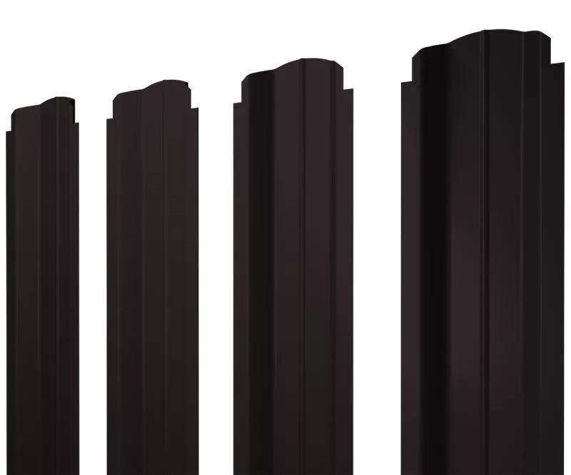 Штакетник П-образный B фигурный 0,5 PurPro Matt 275 RAL 9005 черный купить в краснодаре