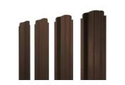 Штакетник П-образный B фигурный 0,5 Satin Matt RAL 8017 шоколад – Купить оптом и в розницу