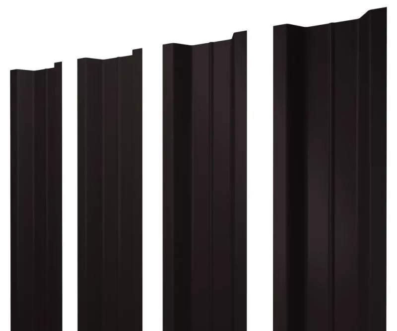 Штакетник П-образный В с прямым резом 0,4 PE-Matt-Double RAL 9005 черный купить в краснодаре