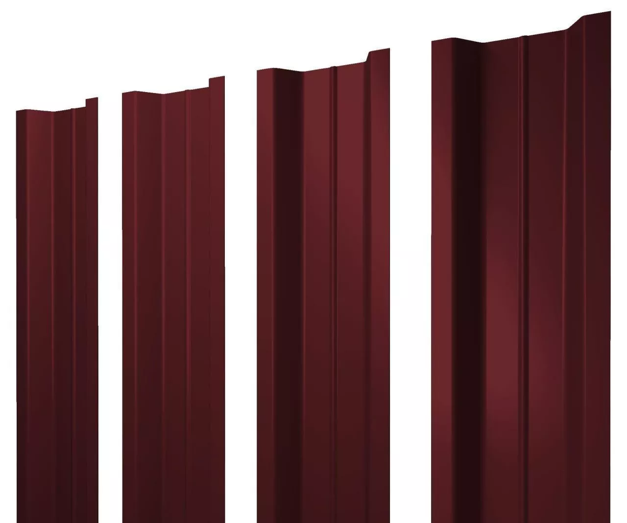 Штакетник П-образный В с прямым резом 0,45 Drap RAL 3005 красное вино купить в краснодаре