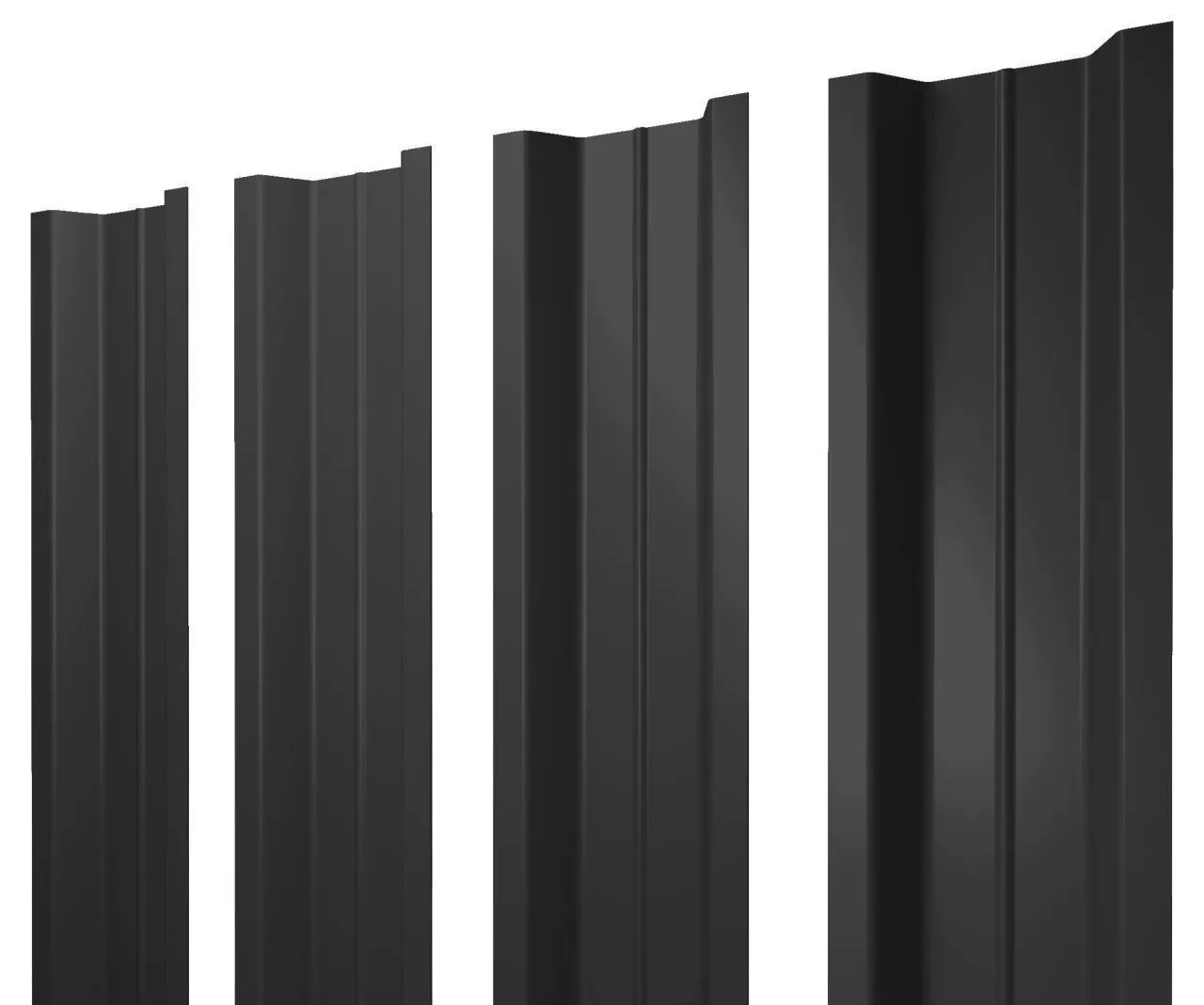 Штакетник П-образный В с прямым резом 0,45 Drap RAL 7016 антрацитово-серый купить в краснодаре