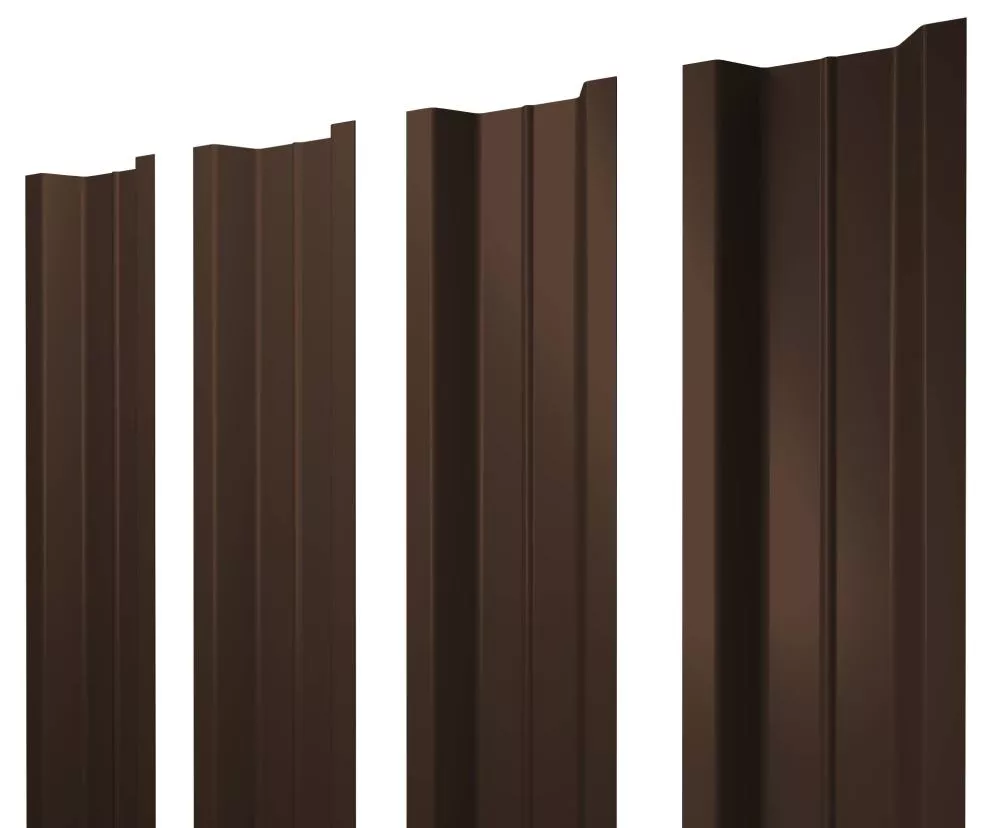 Штакетник П-образный В с прямым резом 0,45 Drap ST RAL 8017 шоколад купить в краснодаре