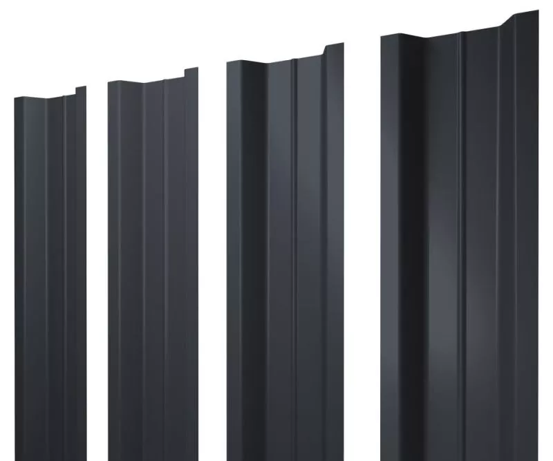 Штакетник П-образный В с прямым резом 0,45 Drap TR lite RAL 7024 мокрый асфальт купить в краснодаре