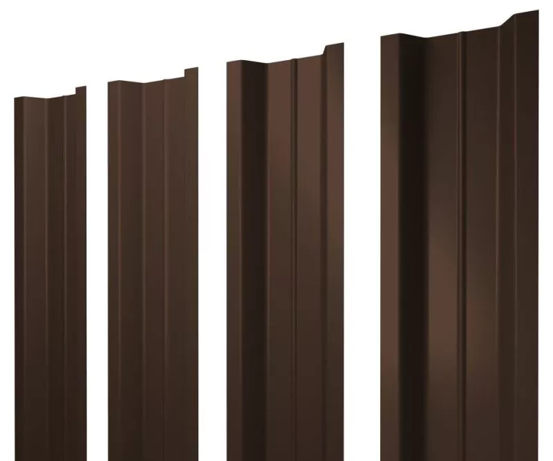 Штакетник П-образный В с прямым резом 0,45 Drap TR lite RAL 8017 шоколад купить в краснодаре