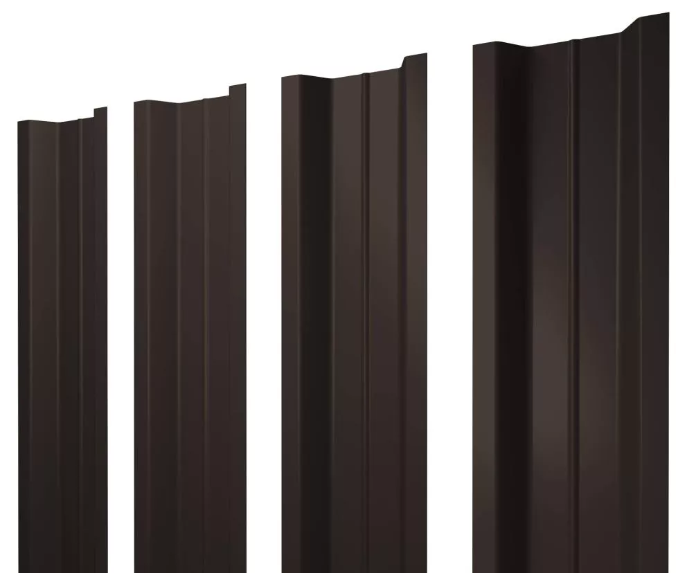 Штакетник П-образный В с прямым резом 0,45 Drap TX RR 32 темно-коричневый купить в краснодаре