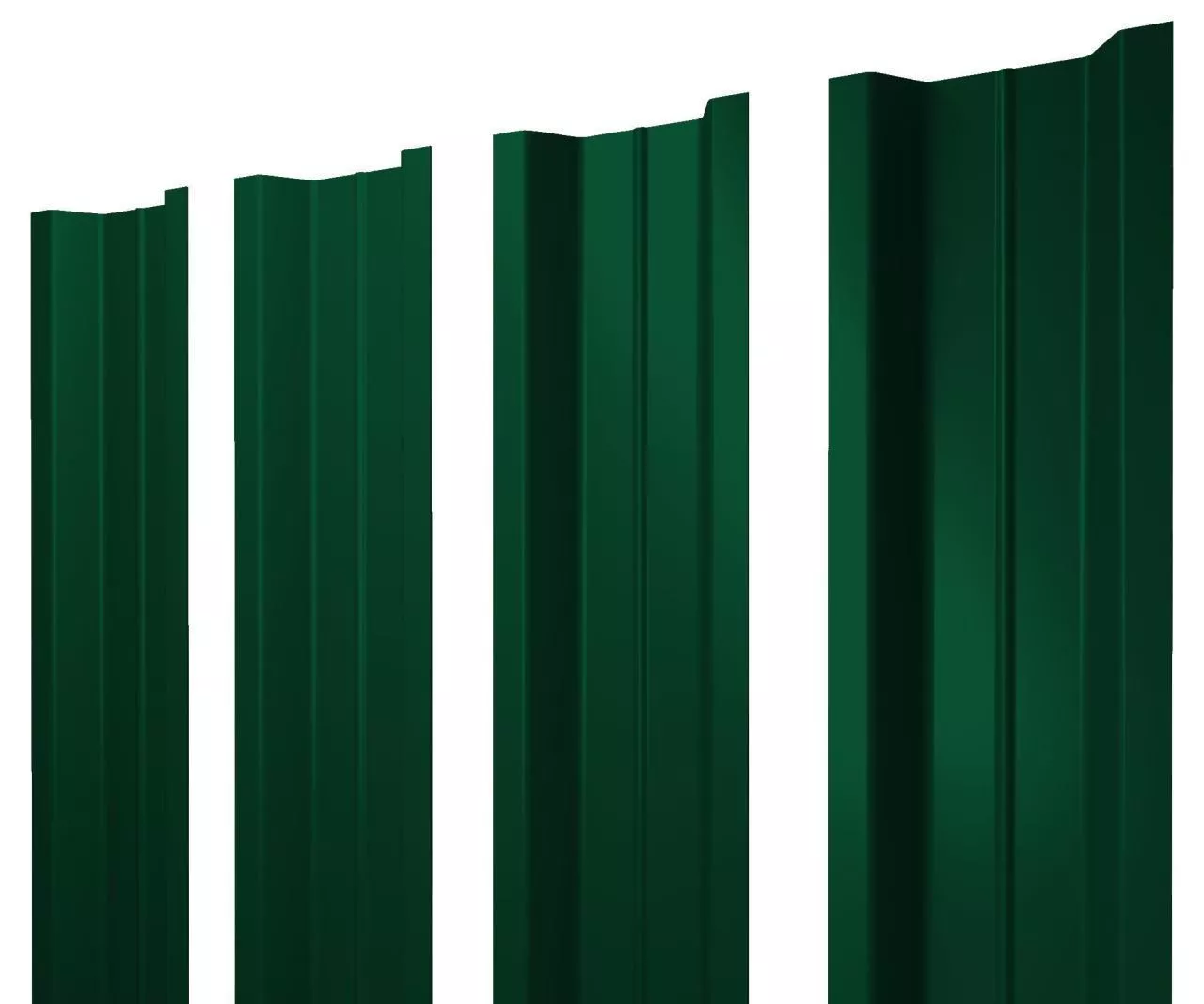 Штакетник П-образный В с прямым резом 0,45 PE-Double RAL 6005 зеленый мох купить в краснодаре