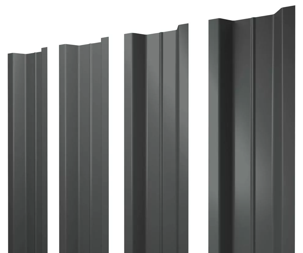 Штакетник П-образный В с прямым резом 0,45 PE RAL 7005 мышино-серый купить в краснодаре