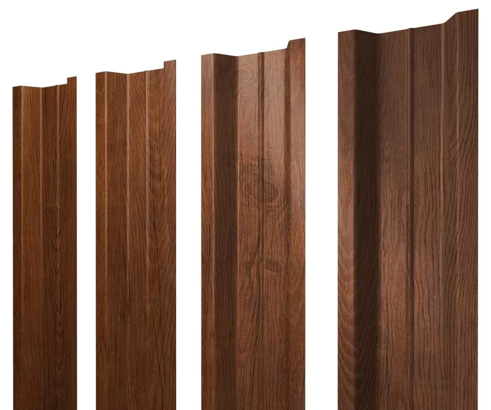 Штакетник П-образный В с прямым резом 0,45 Print-Double Premium Golden Wood Fresh купить в краснодаре