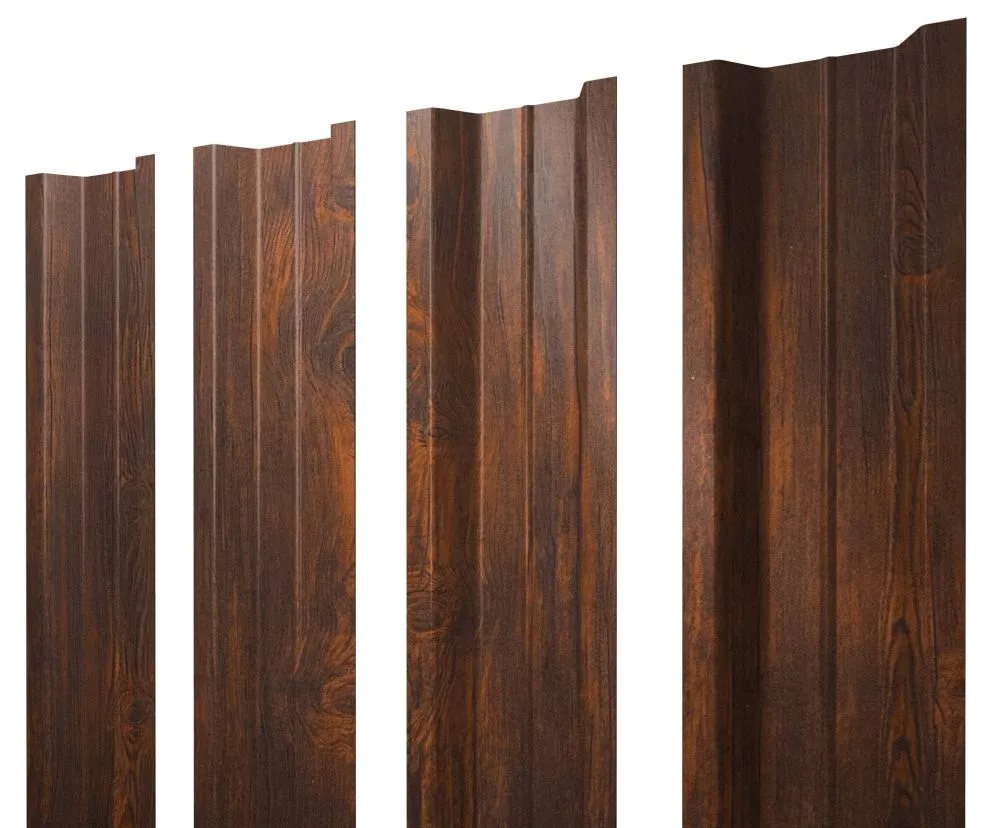 Штакетник П-образный В с прямым резом 0,45 Print Elite Chestnut Wood купить в краснодаре