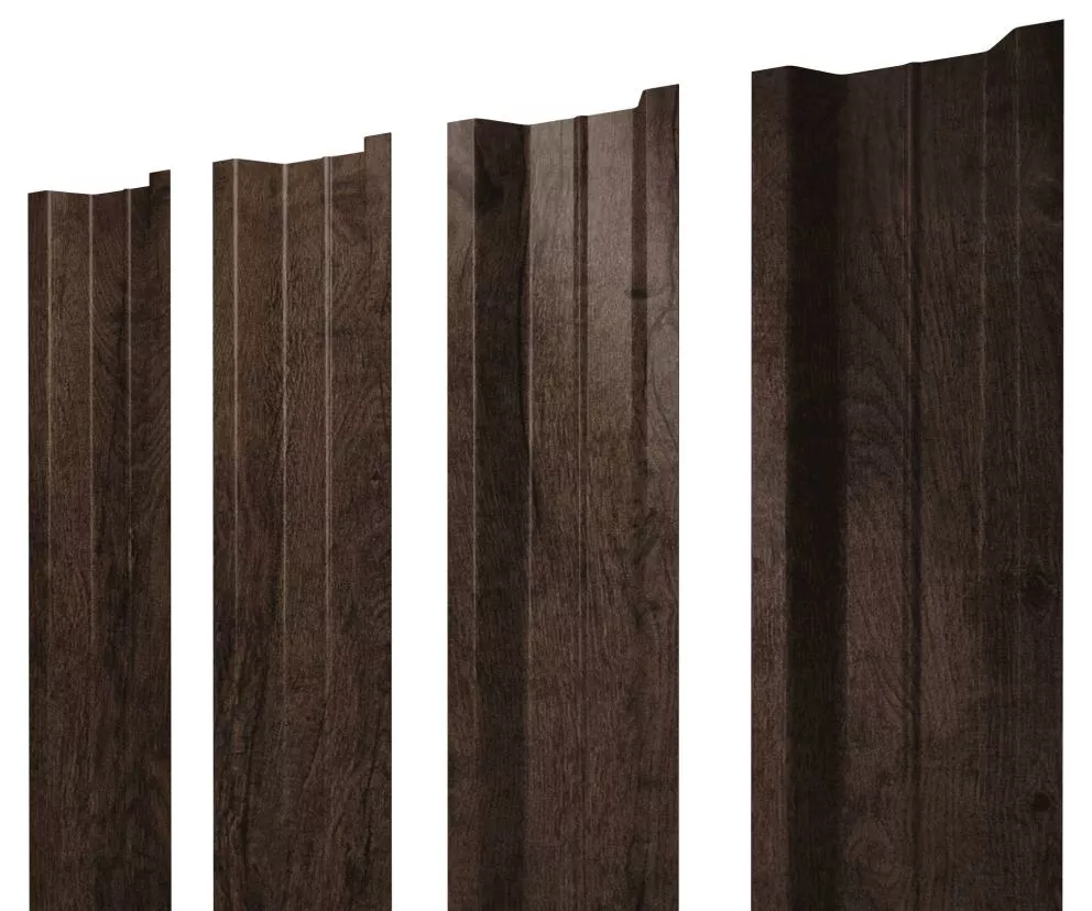 Штакетник П-образный В с прямым резом 0,45 Print Premium Antique Wood TwinColor купить в краснодаре