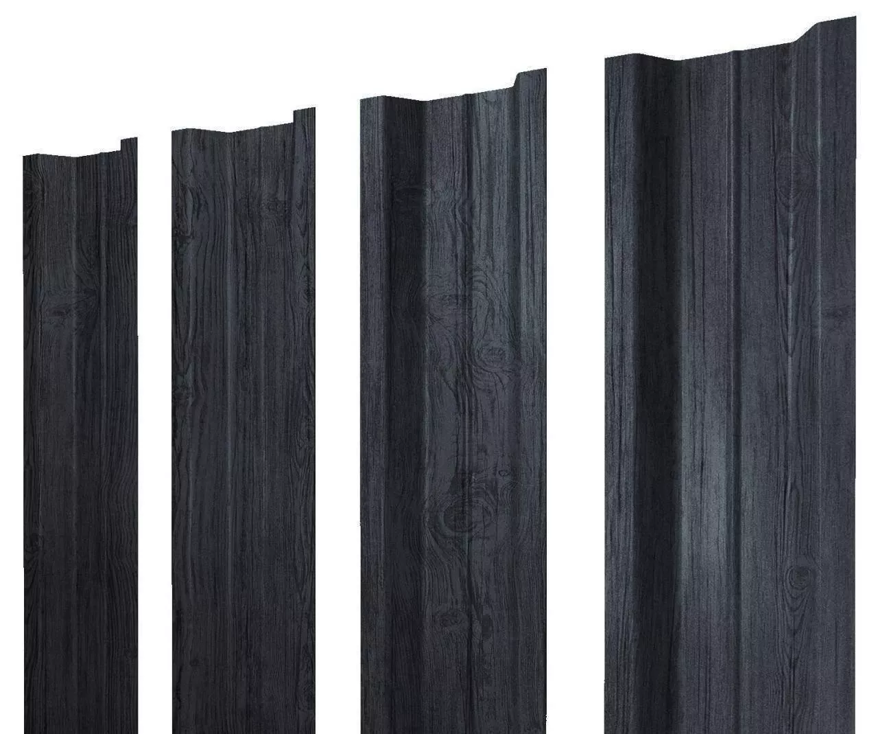 Штакетник П-образный В с прямым резом 0,45 Print Premium Grey Wood TwinColor купить в краснодаре