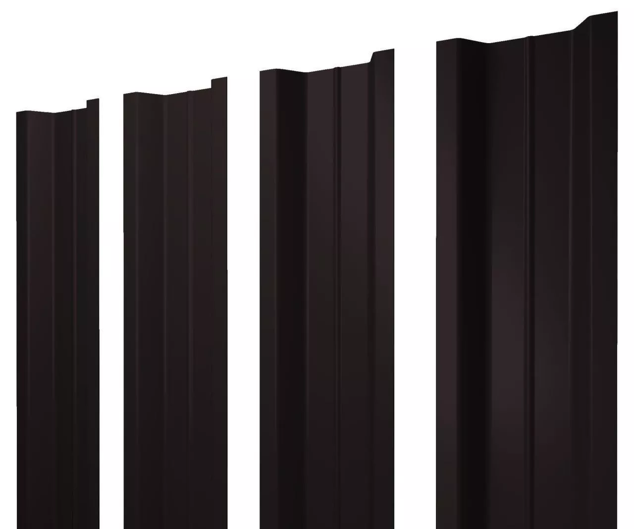 Штакетник П-образный В с прямым резом 0,5 Drap RAL 9005 черный купить в краснодаре