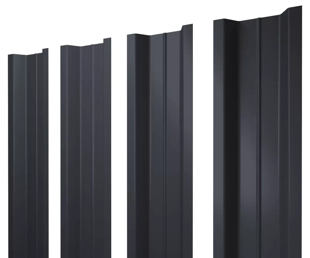 Штакетник П-образный В с прямым резом 0,5 Drap TX RAL 7024 мокрый асфальт купить в краснодаре