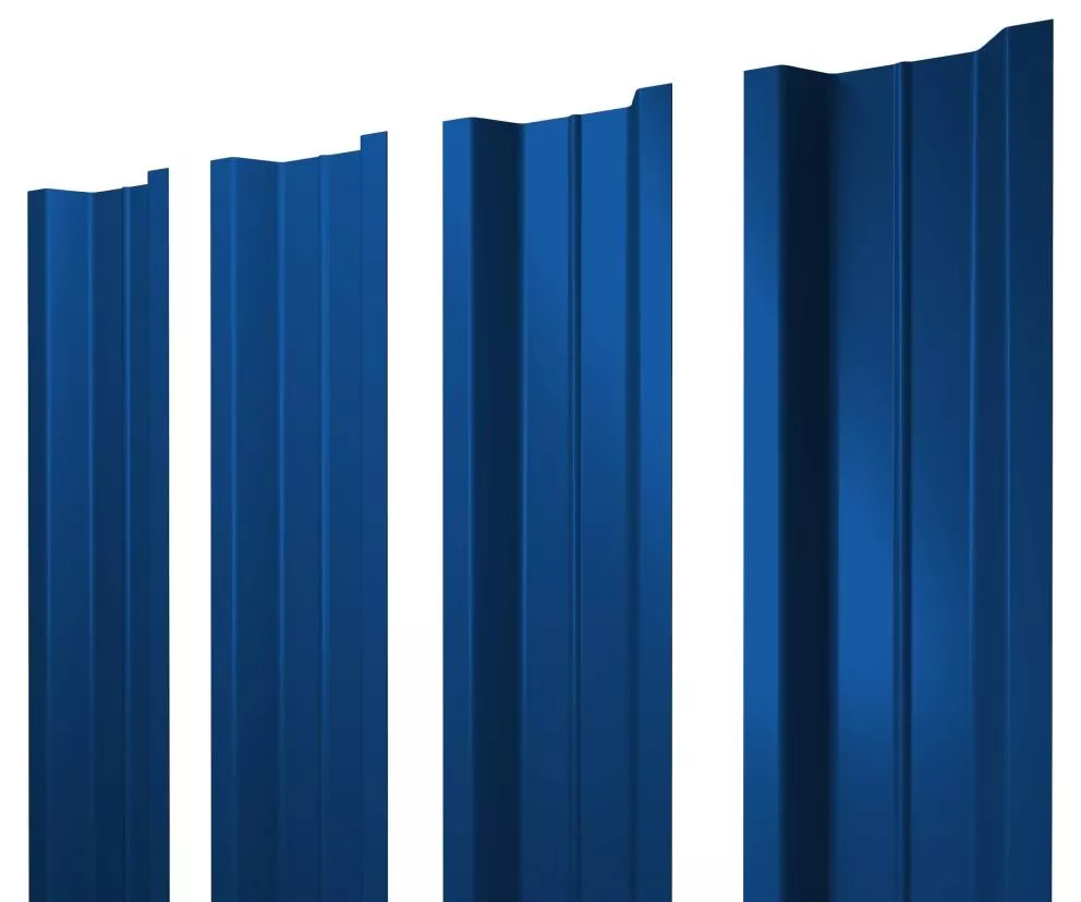 Штакетник П-образный В с прямым резом 0,5 PE RAL 5005 сигнальный синий купить в краснодаре