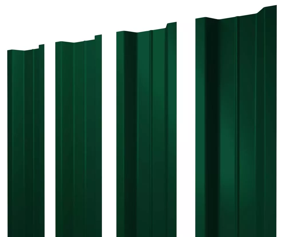 Штакетник П-образный В с прямым резом 0,5 PE RAL 6005 зеленый мох купить в краснодаре