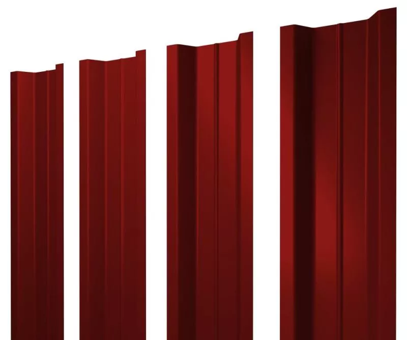 Штакетник П-образный В с прямым резом 0,5 Satin RAL 3011 коричнево-красный купить в краснодаре