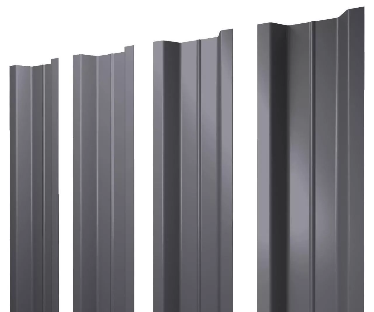 Штакетник П-образный В с прямым резом 0,5 Satin RAL 7004 сигнальный серый купить в краснодаре