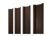 Штакетник П-образный В с прямым резом 0,5 Satin RAL 8017 шоколад – Купить оптом и в розницу