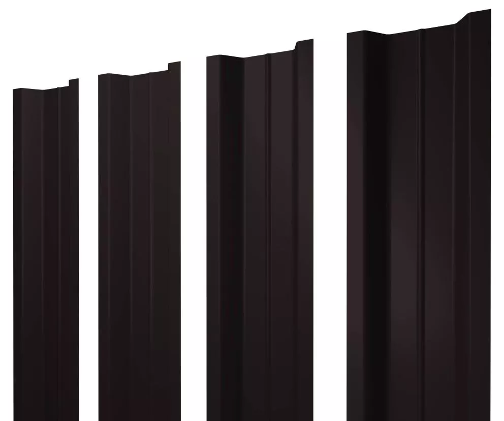 Штакетник П-образный В с прямым резом 0,5 Satin RAL 9005 черный купить в краснодаре