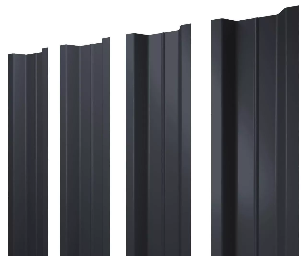 Штакетник П-образный В с прямым резом 0,5 Velur X RAL 7024 мокрый асфальт купить в краснодаре