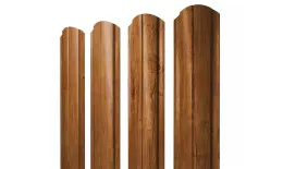 Штакетник Полукруглый Slim фигурный 0,45 Print Elite Golden Wood TwinColor. Цена: 172 руб. Артикул: 38869