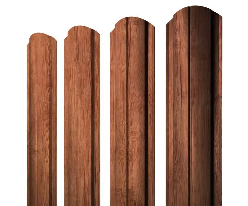Штакетник Полукруглый Slim фигурный 0,45 Print Premium Rowan Wood Intense FTC купить в краснодаре