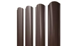 Штакетник Полукруглый Slim фигурный 0,5 Drap RAL 8017 шоколад. Цена: 153 руб. Артикул: 46176