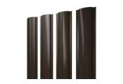 Штакетник Полукруглый Slim с прямым резом 0,4 PE-Matt-Double RR 32 темно-коричневый – Купить оптом и в розницу
