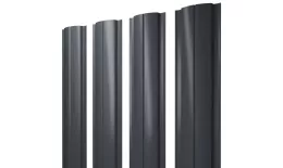 Штакетник Полукруглый Slim с прямым резом 0,45 Drap-double TX RAL 7024 мокрый асфальт. Цена: 138 руб. Артикул: 38794